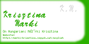 krisztina marki business card